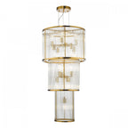 Eleanor Magnificent 15 Light Ceiling Chandelier In Natural Brass Finish ELE1535