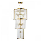 Eleanor Magnificent 15 Light Ceiling Chandelier In Natural Brass Finish ELE1535