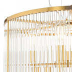 Eleanor Magnificent 15 Light Ceiling Chandelier In Natural Brass Finish ELE1535