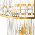 Eleanor Magnificent 15 Light Ceiling Chandelier In Natural Brass Finish ELE1535