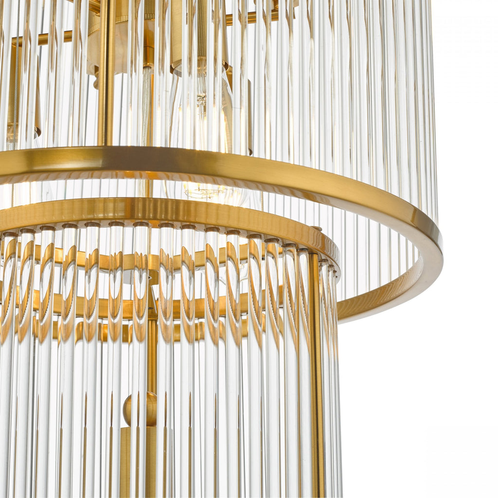 Eleanor Magnificent 15 Light Ceiling Chandelier In Natural Brass Finish ELE1535