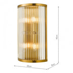Eleanor Magnificent 4 Light Wall Light In Natural Brass Finish ELE3035