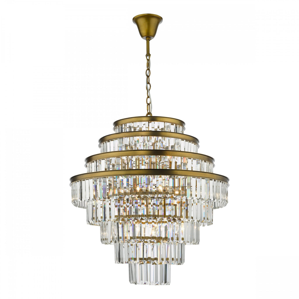 Rhapsody Luxurious 12 Light Crystal Ceiling Chandelier In Bronze Finish RHA1263