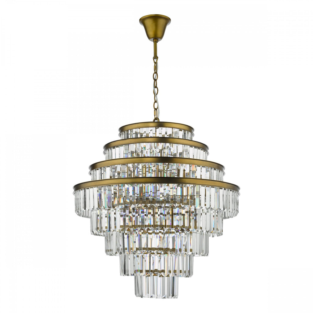 Rhapsody Luxurious 12 Light Crystal Ceiling Chandelier In Bronze Finish RHA1263