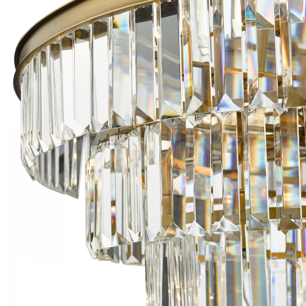 Rhapsody Luxurious 12 Light Crystal Ceiling Chandelier In Bronze Finish RHA1263