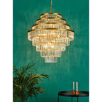 Rhapsody Luxurious 12 Light Crystal Ceiling Chandelier In Bronze Finish RHA1263