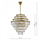 Rhapsody Luxurious 12 Light Crystal Ceiling Chandelier In Bronze Finish RHA1263