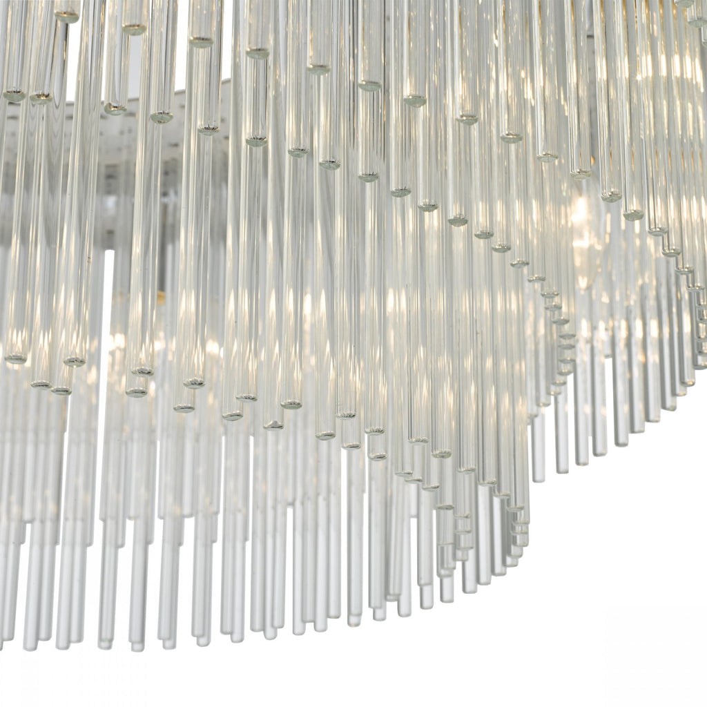 Alpheios Modern 12 Light Glass Layered Chandelier In Stainless Steel Finish ALP1244