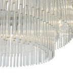 Alpheios Modern 12 Light Glass Layered Chandelier In Stainless Steel Finish ALP1244