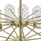 Porthos Unique 15 Light Textured Glass Ceiling Pendant In Antique Brass Finish POR1575