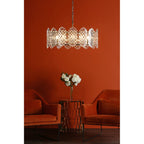 Porthos Unique 15 Light Textured Glass Ceiling Pendant In Antique Brass Finish POR1575