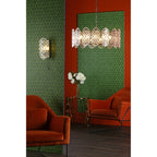 Porthos Unique 15 Light Textured Glass Ceiling Pendant In Antique Brass Finish POR1575