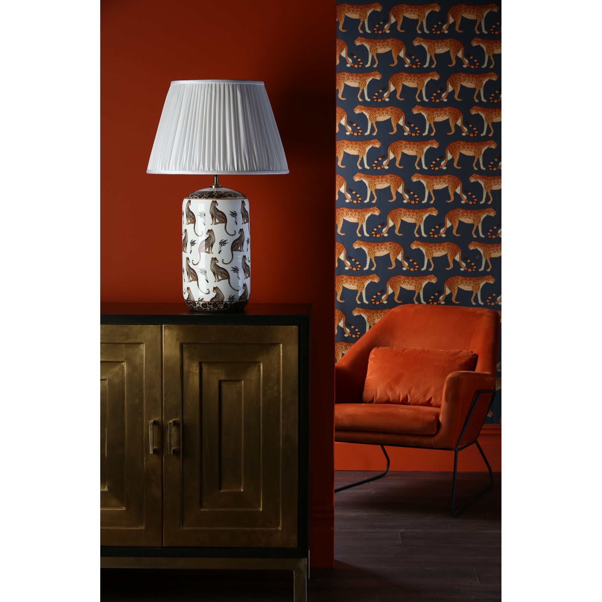 Tigris Stylish Table Lamp With Leopard Motif Base Only TIG422