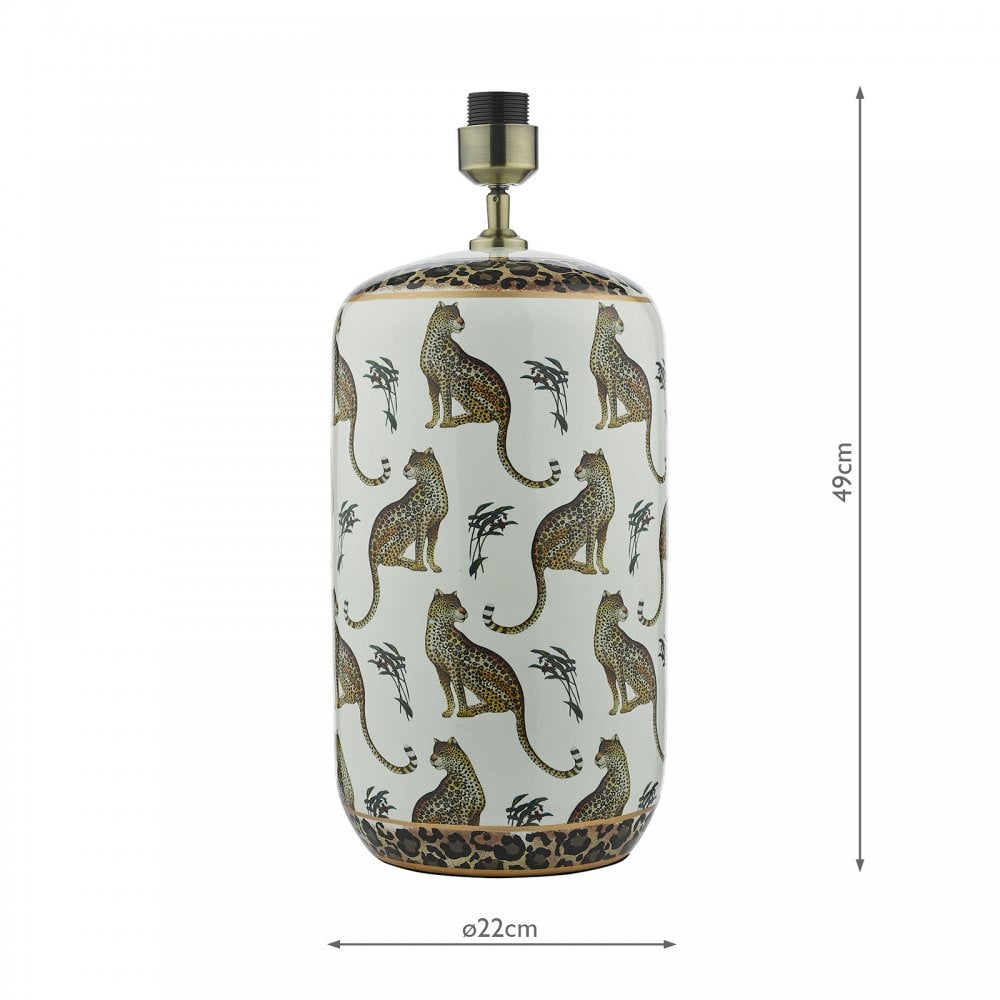 Tigris Stylish Table Lamp With Leopard Motif Base Only TIG422