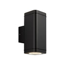 Milton Exterior 2 Light Wall Light in Textured Black IP44 96911