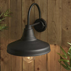 Farmhouse Exterior Wall Light In Textured Black Finish IP44 95899