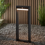 Dannah Exterior PIR Photocell Post Light In Textured Black Finish IP44 96935