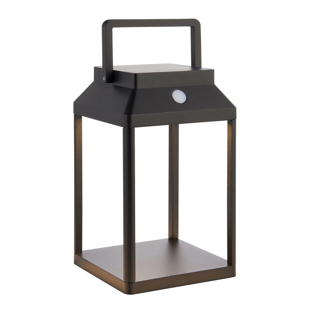 Linterna Photocell Exterior Table Lamp In Textured Black Finish IP44 96931