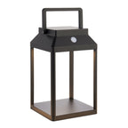 Linterna Photocell Exterior Table Lamp In Textured Black Finish IP44 96931