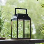 Linterna Photocell Exterior Table Lamp In Textured Black Finish IP44 96931