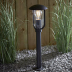 Quinn Single Exterior Post Light In Textured Black Finish IP44 96923