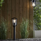 Quinn Single Exterior Post Light In Textured Black Finish IP44 96923