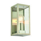 Oxford Exterior Single Box Wall Light In Brushed Stainless Steel IP44 53803