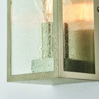 Oxford Exterior Single Box Wall Light In Brushed Stainless Steel IP44 53803