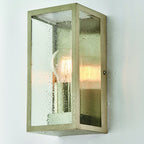 Oxford Exterior Single Box Wall Light In Brushed Stainless Steel IP44 53803