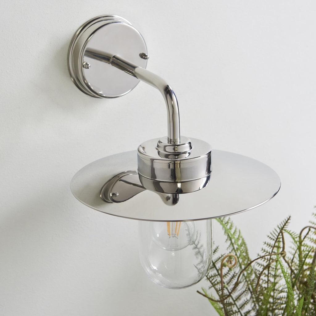 Addison Outdoor Fisherman Wall Light In Polished Stainless Steel Finish IP44 76597