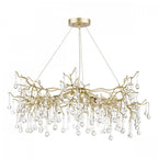 Willow 5 Light Crystal Ceiling Pendant Light In Champagne Finish LA3756144-Q