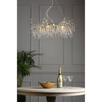Willow 5 Light Crystal Ceiling Pendant Light In Champagne Finish LA3756144-Q