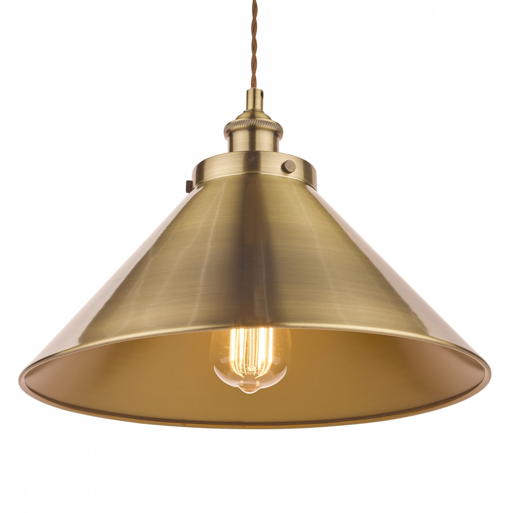 Rufus 1 Light Ceiling Pendant Light In Antique Brass Finish LA3756151-Q