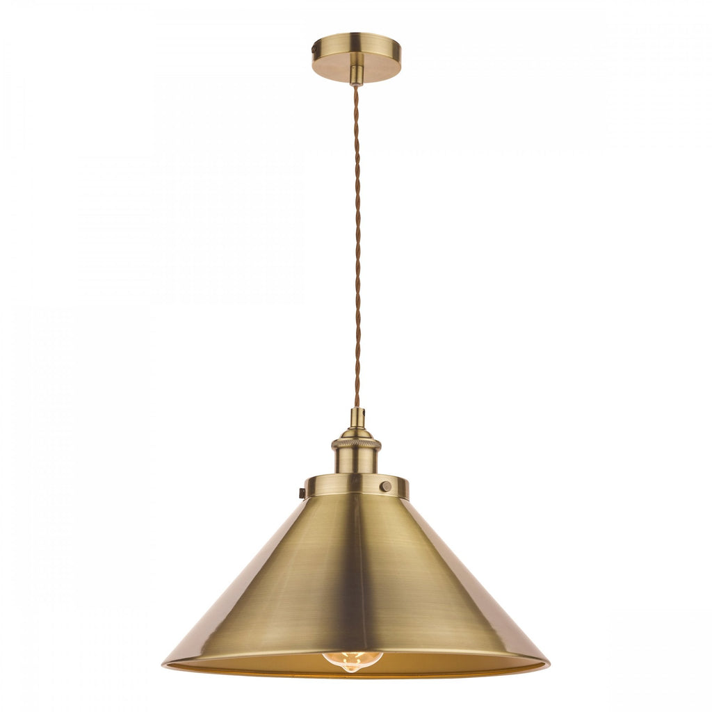 Rufus 1 Light Ceiling Pendant Light In Antique Brass Finish LA3756151-Q