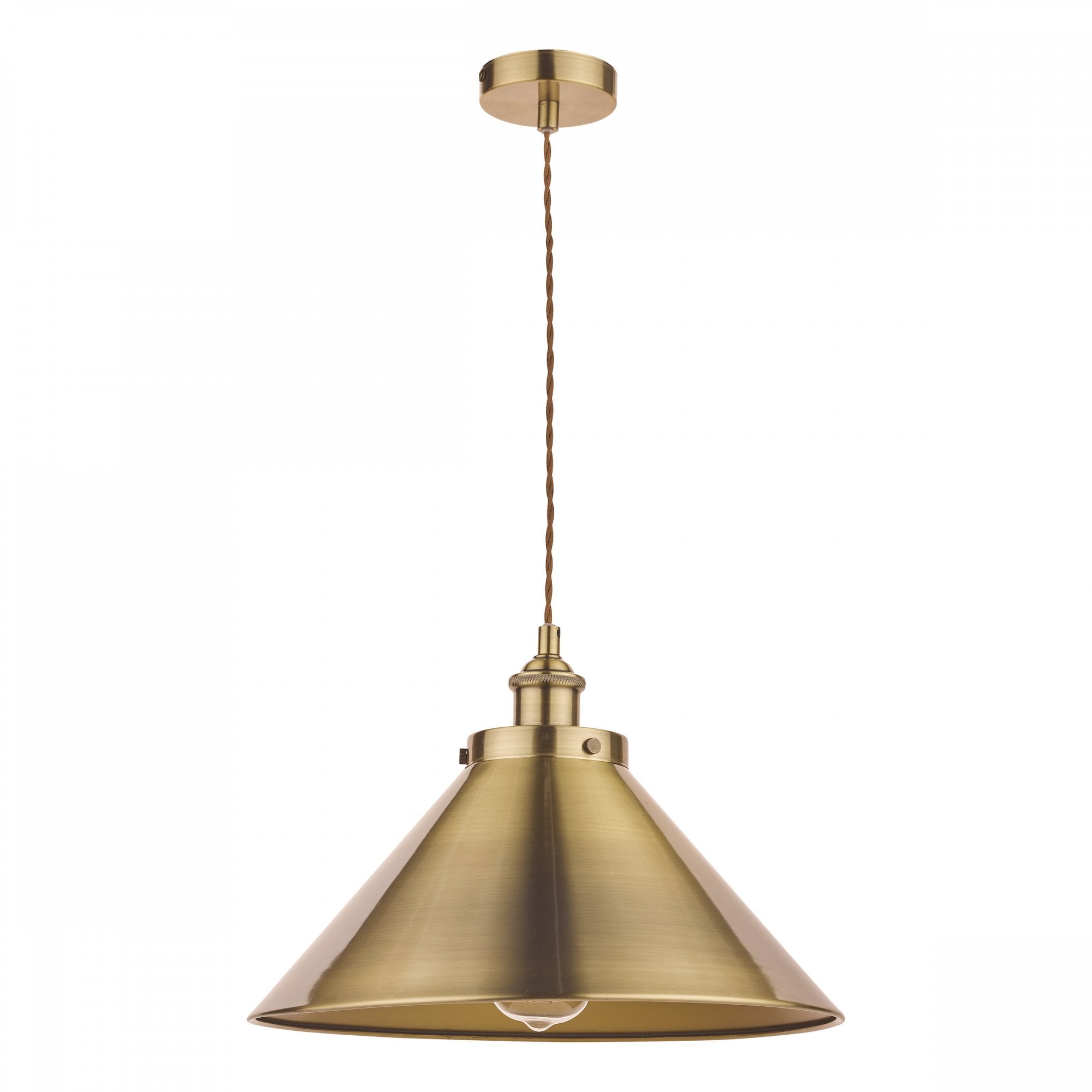 Rufus 1 Light Ceiling Pendant Light In Antique Brass Finish LA3756151-Q