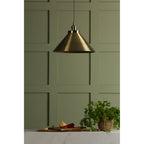Rufus 1 Light Ceiling Pendant Light In Antique Brass Finish LA3756151-Q