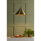 Rufus 1 Light Ceiling Pendant Light In Antique Brass Finish LA3756151-Q