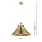 Rufus 1 Light Ceiling Pendant Light In Antique Brass Finish LA3756151-Q