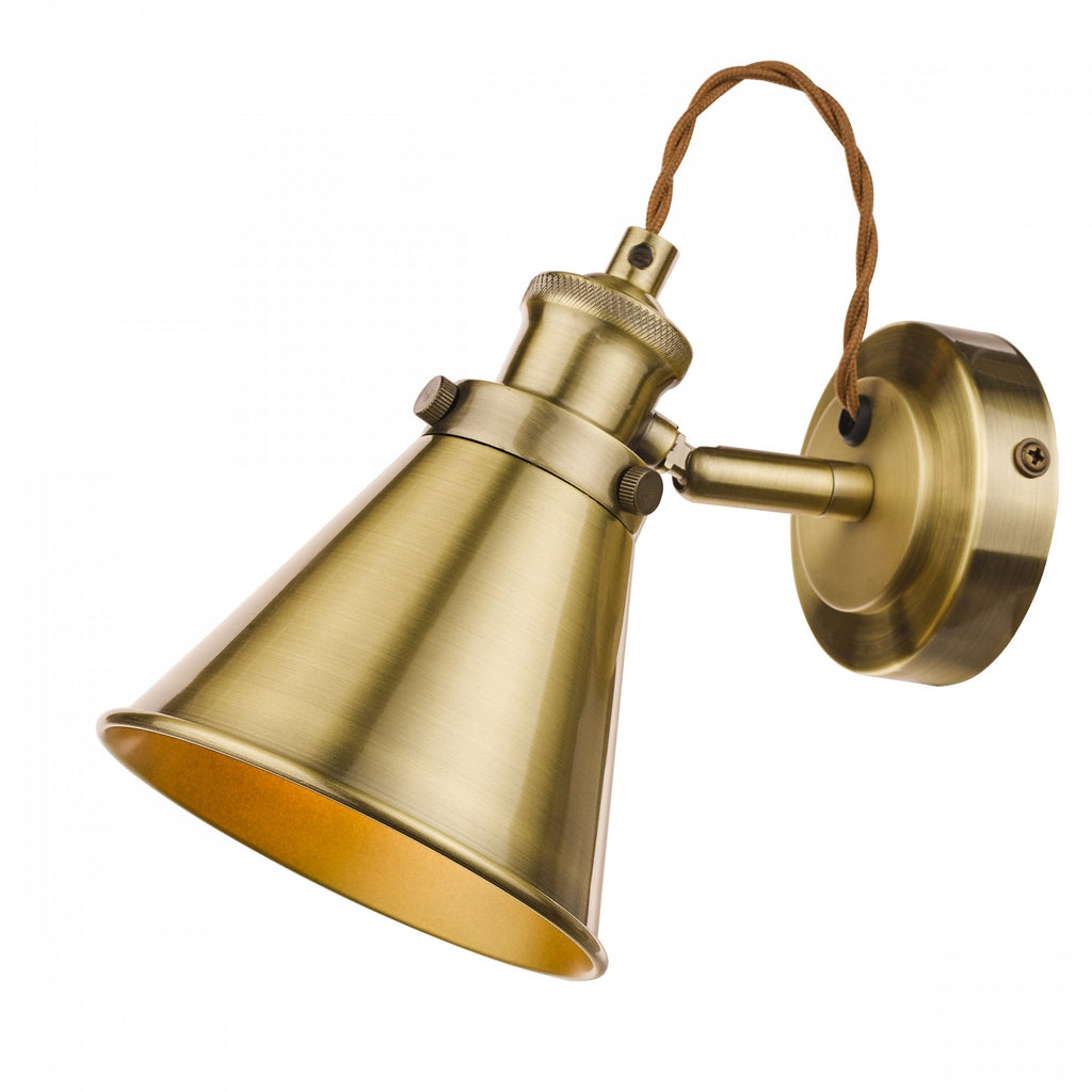 Rufus 1 Light Wall Light In Antique Brass Finish LA3756155-Q