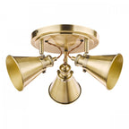 Rufus 3 Light Ceiling Plate Spotlight In Antique Brass Finish LA3756157-Q