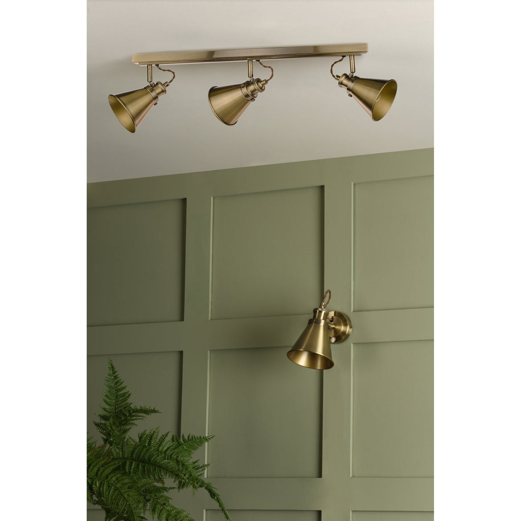 Rufus 3 Light Ceiling Bar Spotlight In Antique Brass Finish LA3756158-Q