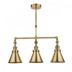 Rufus 3 Light Ceiling Bar Pendant In Antique Brass Finish LA3756149-Q