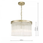 Manon 3 Light Ceiling Pendant Light In Champagne Finish LA3756161-Q