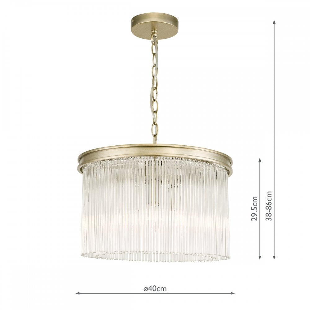 Manon 3 Light Ceiling Pendant Light In Champagne Finish LA3756161-Q