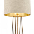 Star Glass Table Lamp In Antique Brass Finish With Shade LA3756156-Q