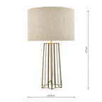 Star Glass Table Lamp In Antique Brass Finish With Shade LA3756156-Q