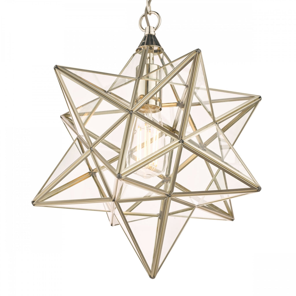 Large Star Ceiling Pendant Light In Silver Finish LA3756152-Q