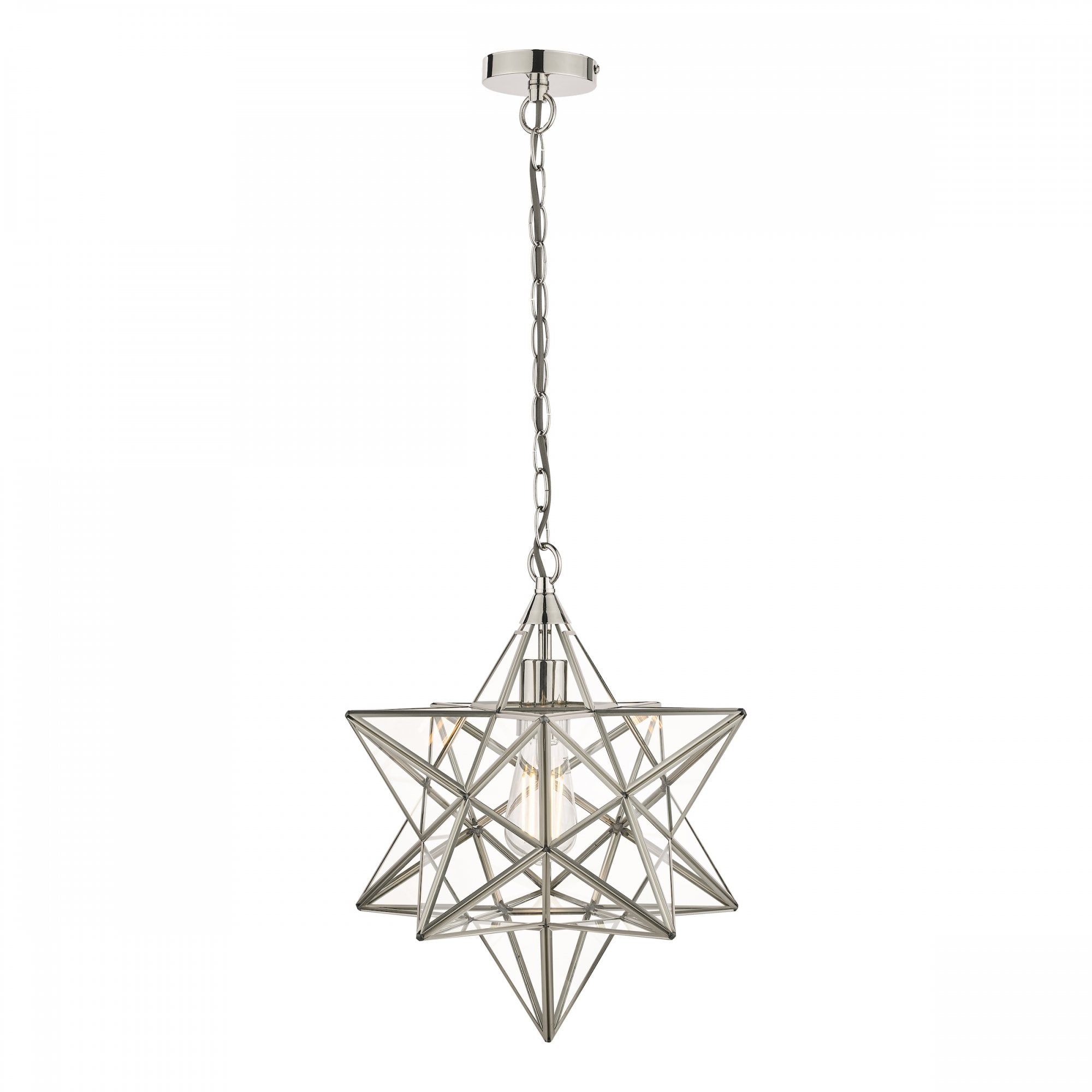Large Star Ceiling Pendant Light In Silver Finish LA3756152-Q