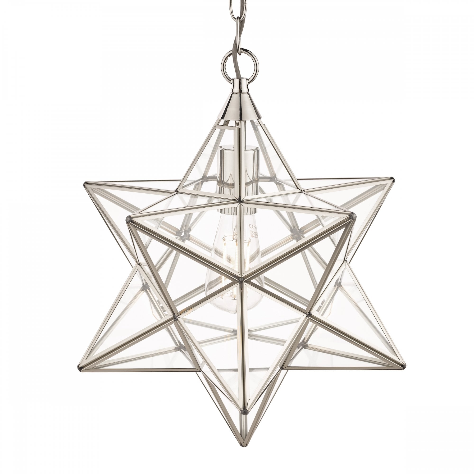 Large Star Ceiling Pendant Light In Silver Finish LA3756152-Q