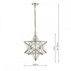 Large Star Ceiling Pendant Light In Silver Finish LA3756152-Q